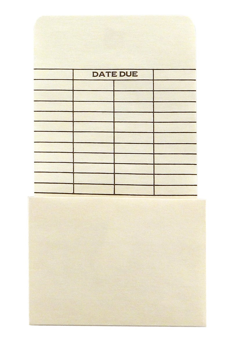 Hygloss Products Manila Library Pockets â€“ Self-Adhesive Pocket Envelopes Made in the USA â€“ High Back With Date 6.25 x 3.5 Inches, 50 Pack - Image 1